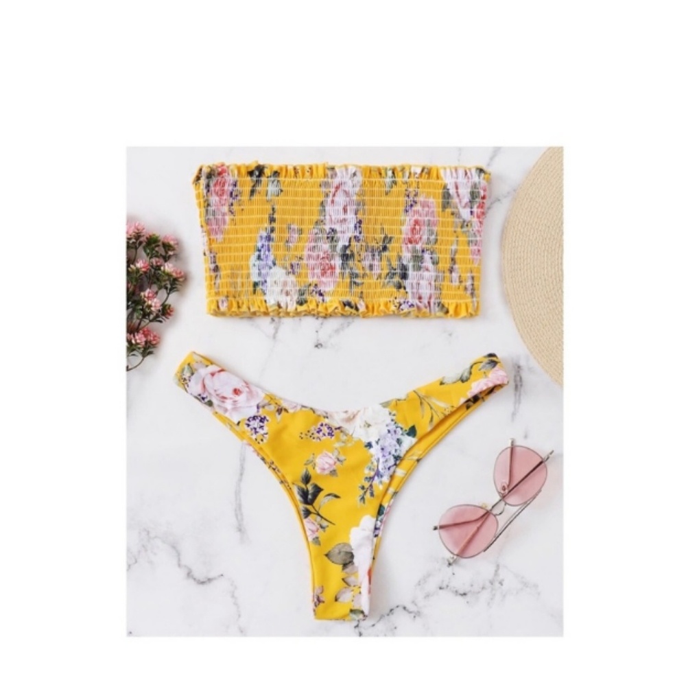 Two-piece bandeau floral swimsuit - Picture 2 of 4